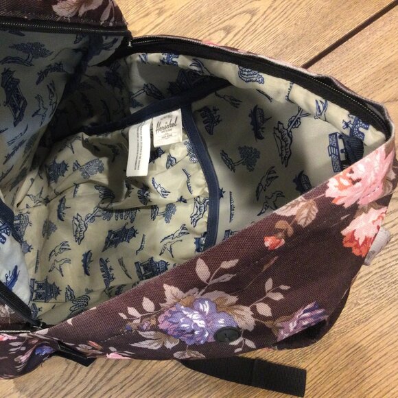 Black Floral/Pink Floral Heritage Mid-Volume Backpack - Picture 6 of 12